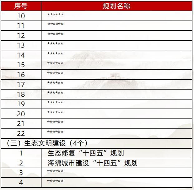 地方“十四五”规划体系基本架构